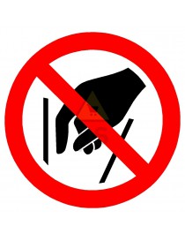 Señal prohibición "NO INTRODUCIR LAS MANOS"