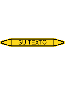 Etiqueta Flecha Amarilla para Marcado Tuberías (Gas)